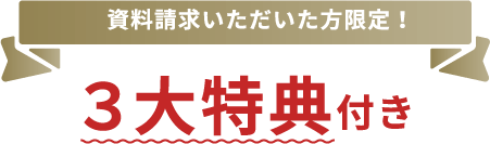 今なら3大特典付き